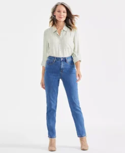 High Rise Straight-Leg Jeans